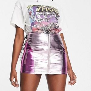 Metallic pink - very cute mini skirt